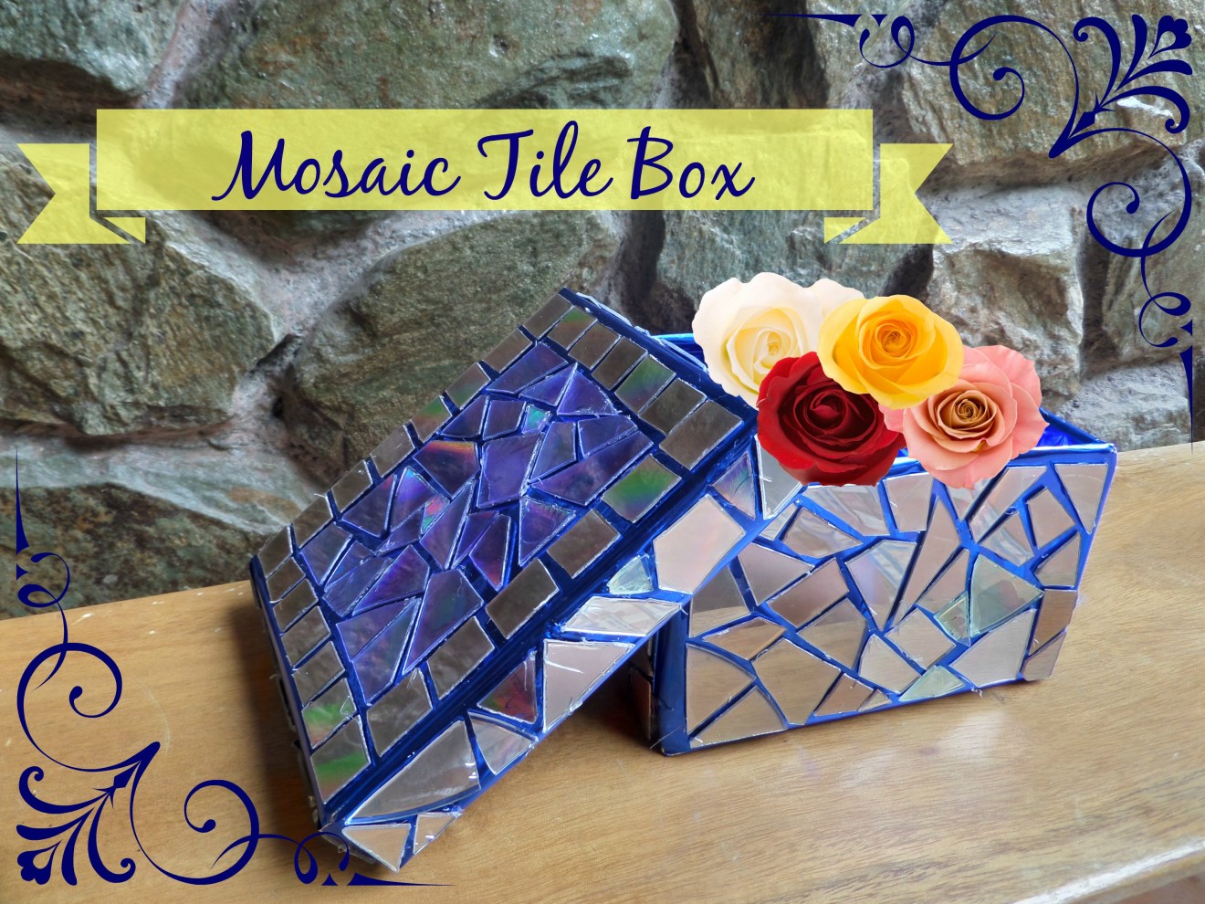 DIY: Mosaic Tile Box using used CDs – keiseeeinthecity